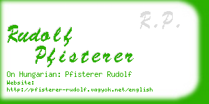 rudolf pfisterer business card